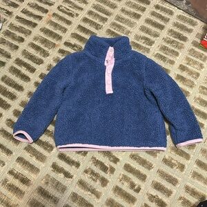 Crewcuts by j.crew blue and purple girls pullover fleece sz xxs 2-3